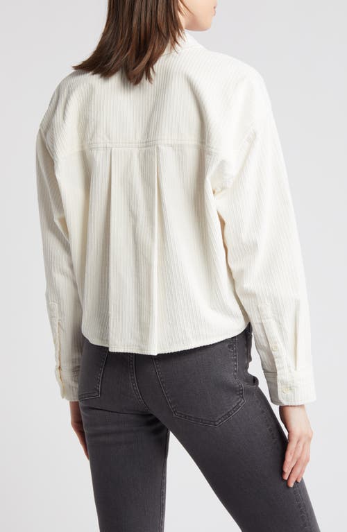 Shop Madewell Variegated Corduroy Button-up Shirt In Lighthouse