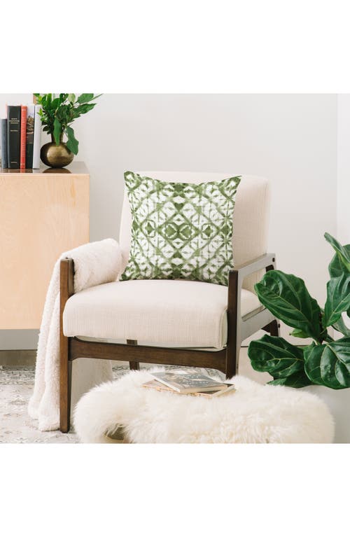 Deny Designs Modern Abstract Print Throw Pillow In Olive