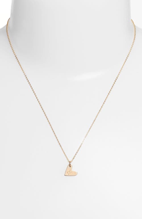 Nashelle 14k-gold Fill Initial Mini Heart Pendant Necklace In Gold/m