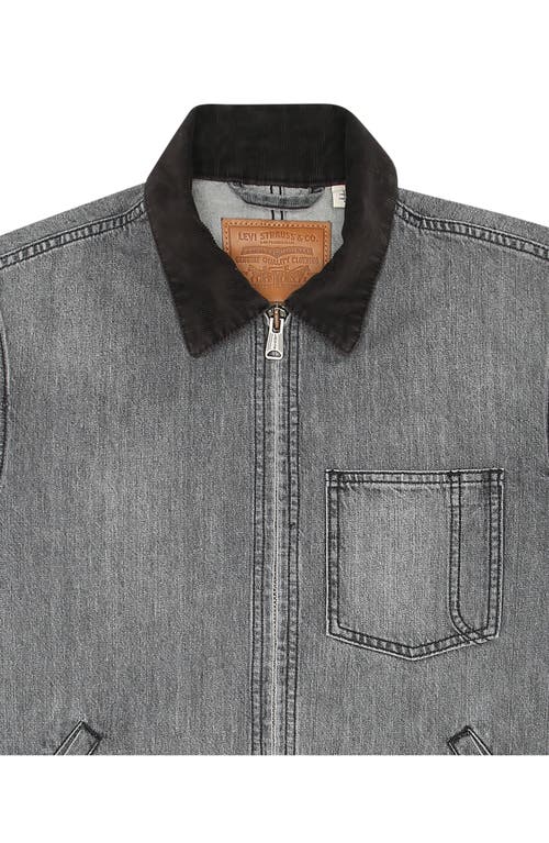 Shop Levi's Mechanics Denim Zip Jacket In Midnight Goods Trucker