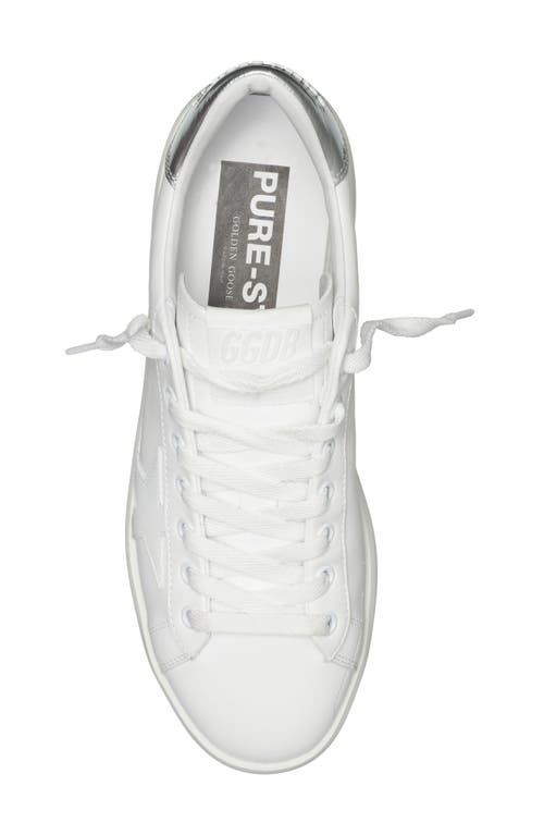 Shop Golden Goose Purestar Low Top Sneaker In White/silver