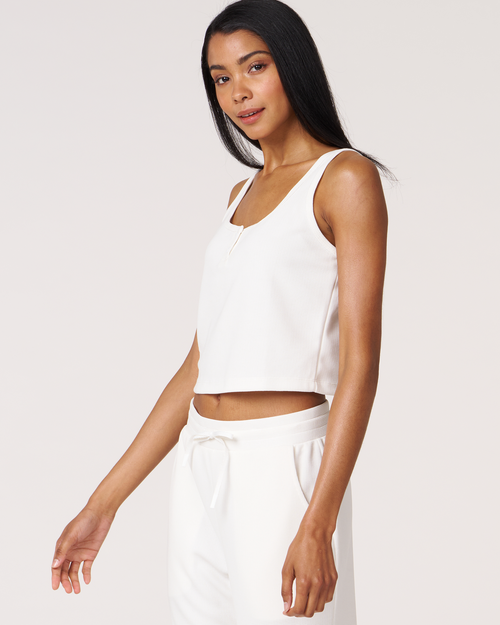 Rebody Active Retreat Waffle Tank In White