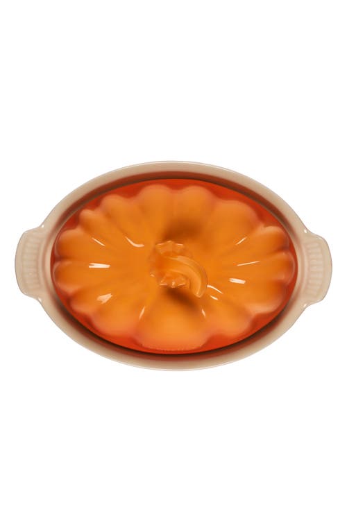 Shop Le Creuset Pumpkin Butter Dish In Persimmon