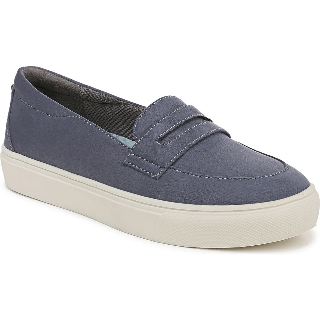 Shop Dr. Scholl's Nova Penny Slip-on Sneaker In Oxide Blue Fabric
