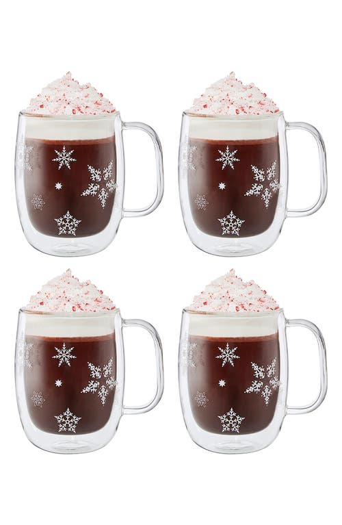 Zwilling Coffee Glass Mug 12 oz 355ml H In Snowflakes