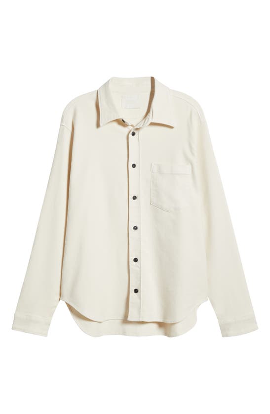 Citizen Of Humanity Luca Bucket Dye Knit Button-up Shirt In Spectral