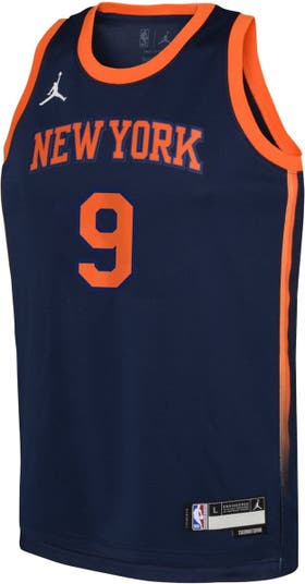 ADIDAS NEW YORK KNICKS NBA YOUTH JACKET MEDIUM 10-12 BLACK ORANGE BLUE