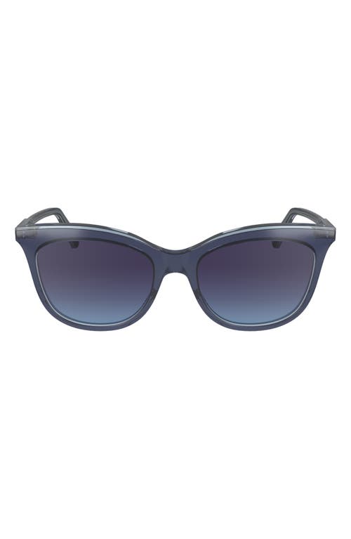 Longchamp 53mm Gradient Cat Eye Sunglasses In Blue