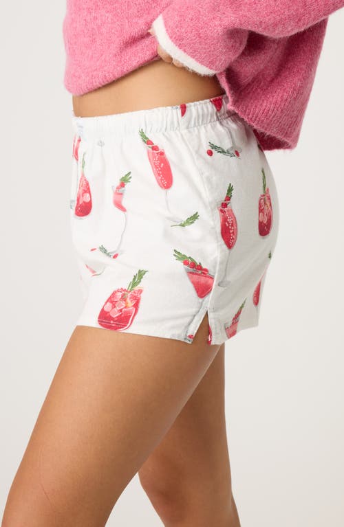 PJ SALVAGE PJ SALVAGE COTTON FLANNEL PAJAMA SHORTS