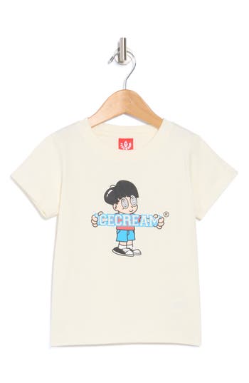 Icecream Kids' Hype Graphic Print T-shirt In Whisper White