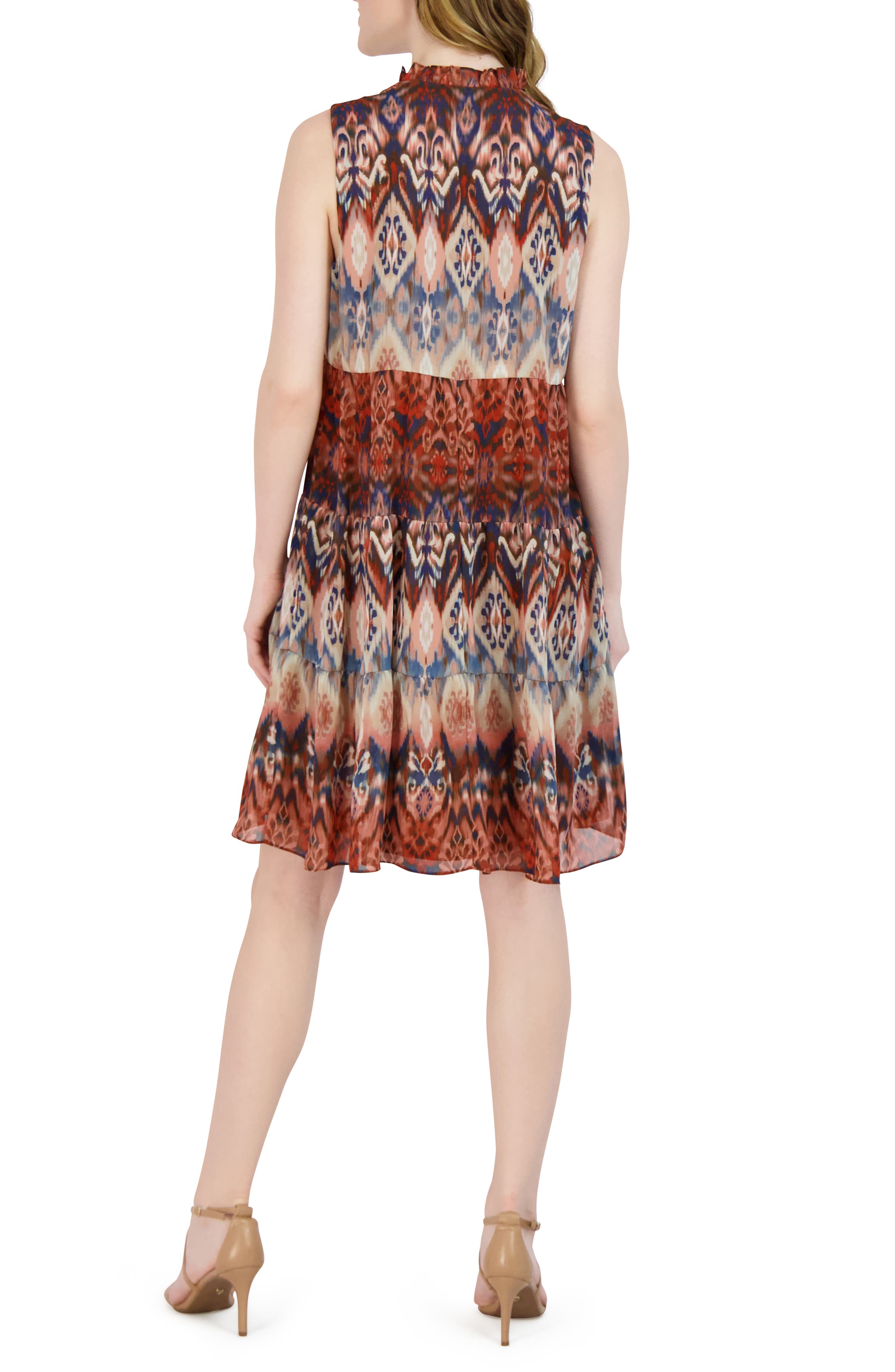 Julia Jordan Sleeveless Easy Dress 6 / Ivory Multi