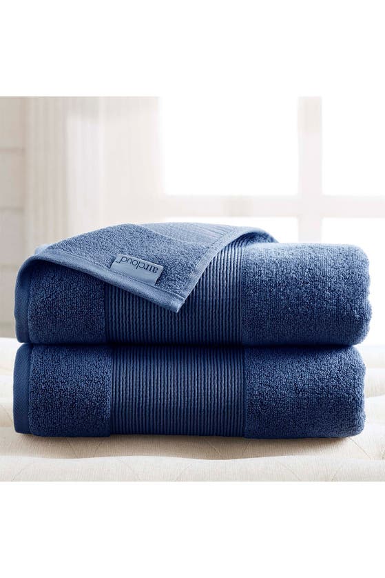 Modern Threads Air Cloud Oversized Bath Sheet In Navy