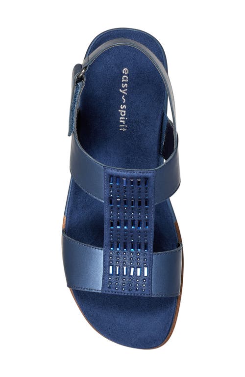 Shop Easy Spirit Hazel Beaded T-strap Sandal In Cobalt/vintage Indigo