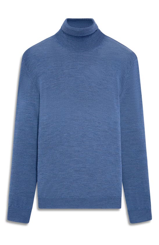 Bugatchi Turtleneck Wool Sweater In Denim