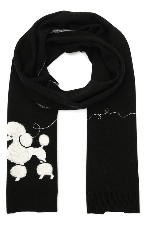 black wool scarf