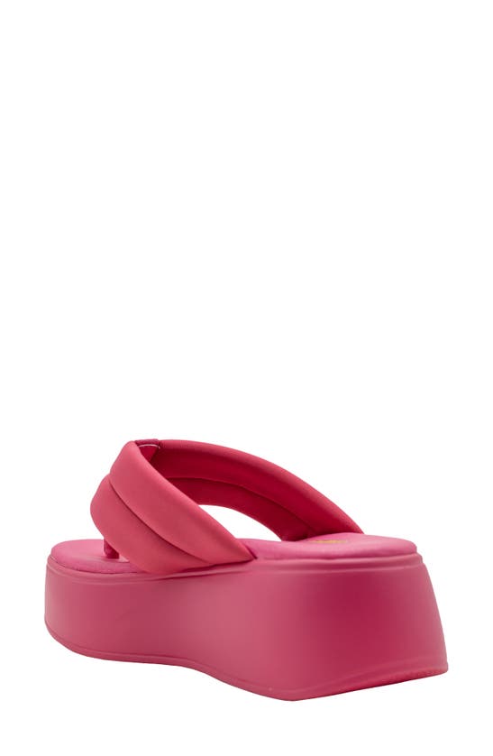 Shop Volatile La Paz Water Resistant Platform Flip Flop In Fuchsia