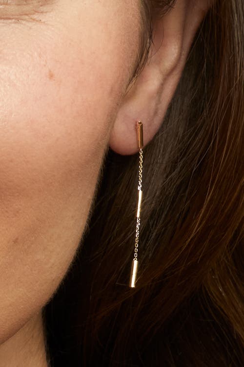 Shop Oradina 14k Gold Vicenza Drop Earrings In Rose Gold