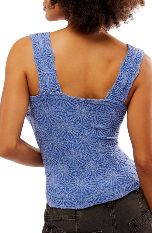 Free People Love Letter Camisole Top In Amparo Blue