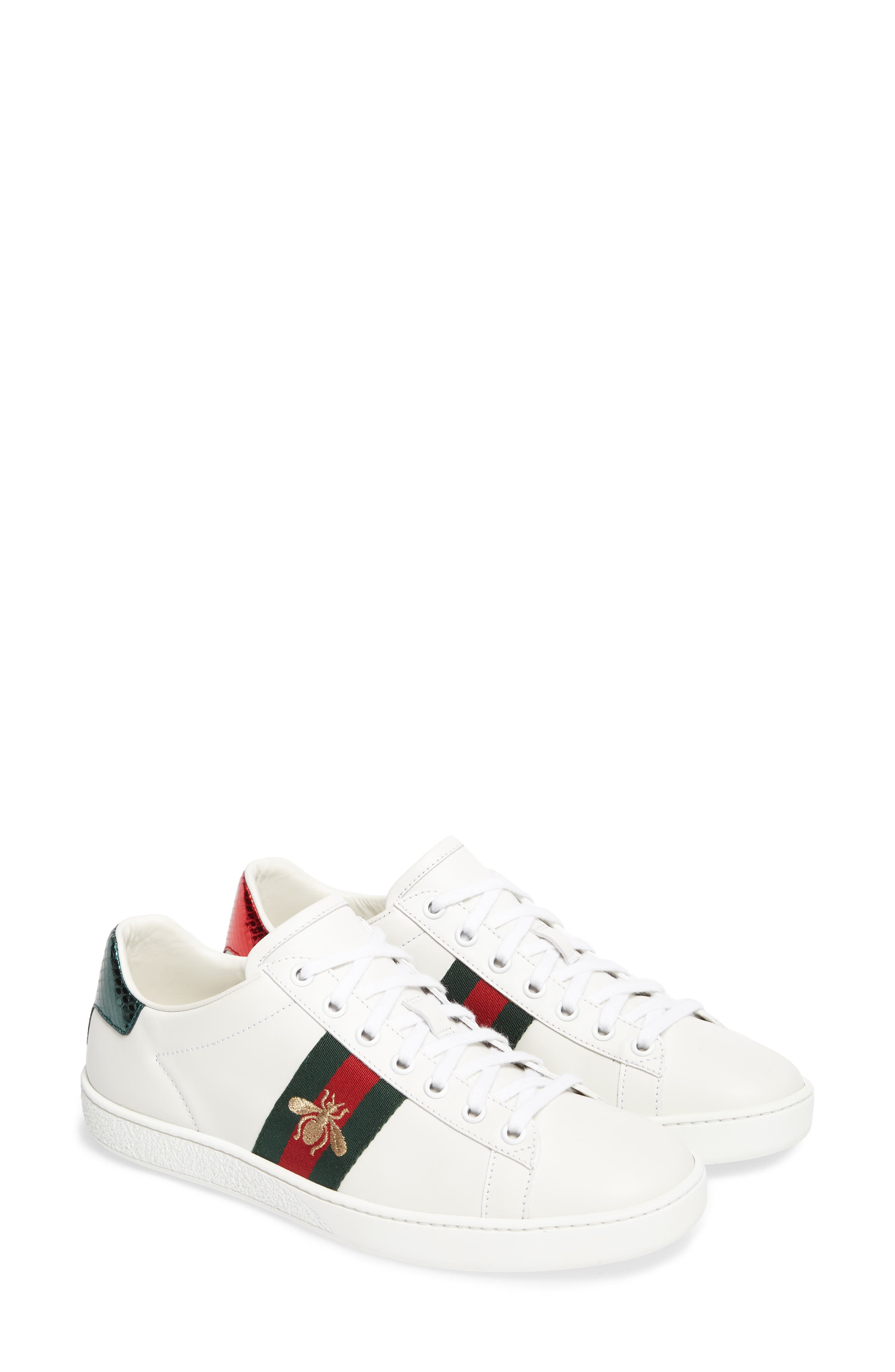 white gucci slippers