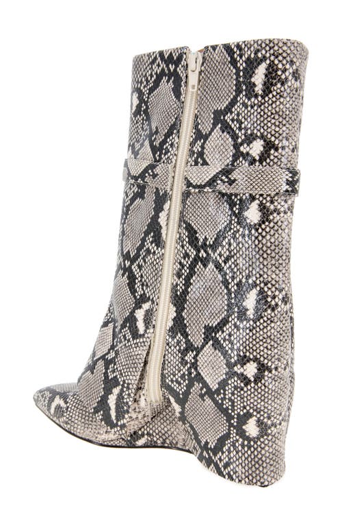 Bcbg Rinzy Wedge Boot In Natural Snake