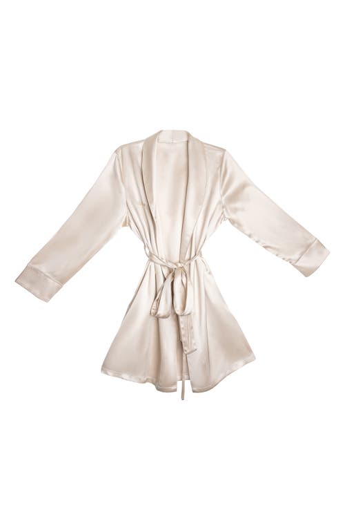 Mulberry Silk Robe in Champagne