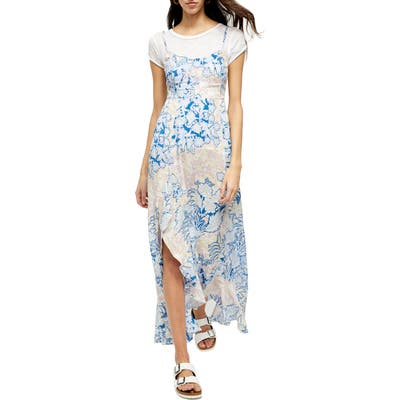 Free People Forever Yours Smocked Slipdress, Blue