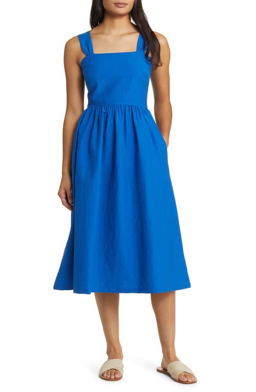 Caslonr Caslon(r) Woven Midi Sundress In Blue Marmara