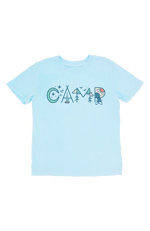 Feather 4 Arrow Kids' Camp Cotton Graphic Tee in Crystal Blue