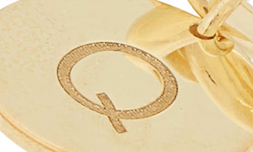 Meshmerise Love Knot Initial Bracelet In Yellow-q