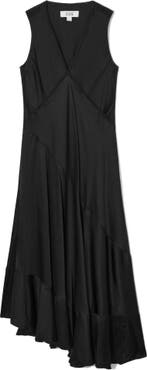 COS Sleeveless Asymmetric Satin Dress Nordstrom