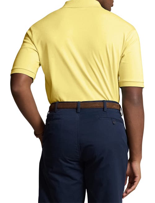 Polo Ralph Lauren Yellow Cotton Piquet Polo Shirt With Logo  In Beekman Yellow