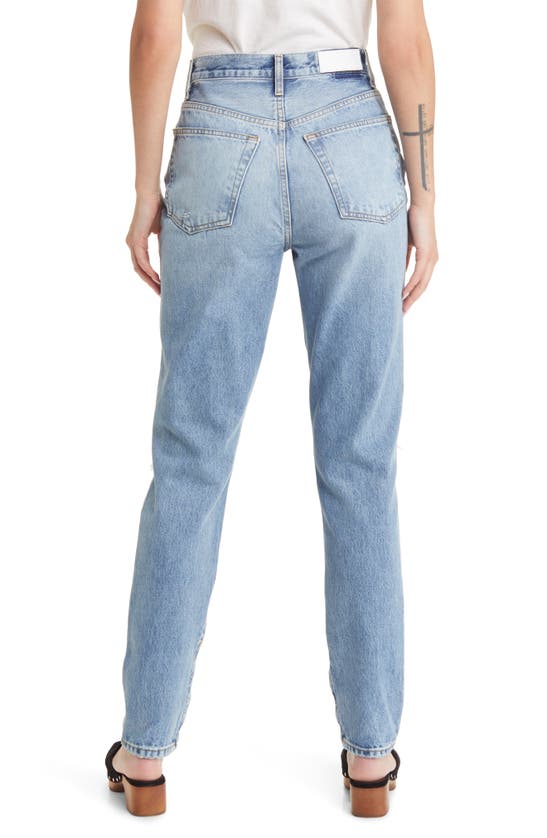 Re/done Women's Super High-rise Distressed Drainpipe Jeans In Destroy Wrecking Blue