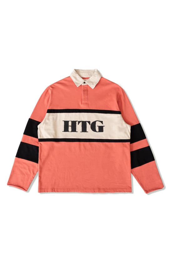 Honor The Gift Oversize Cotton Rugby Polo In Brick