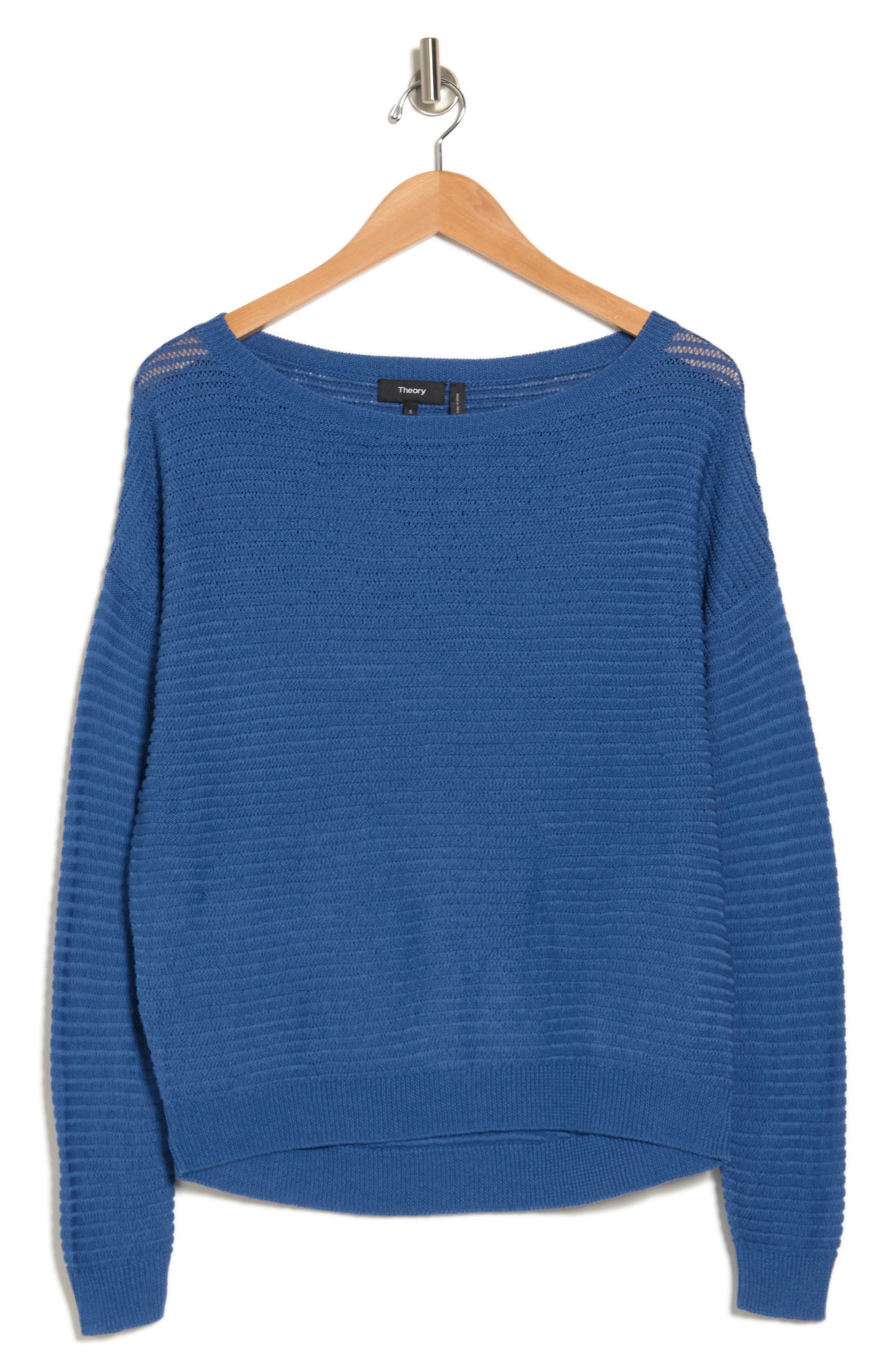 Theory Ribbed Oversize Cotton Sweater Nordstromrack