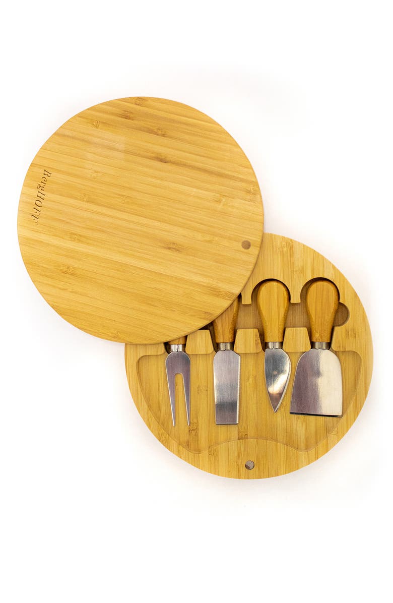 nordstromrack.com | Round Bamboo Wood Cheese Board & Knife Set
