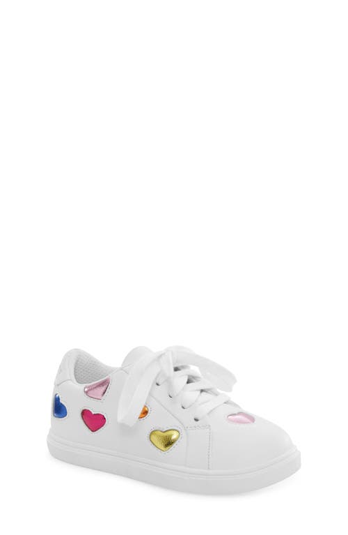 Kurt Geiger Kids'  London Mini Lane Love Sneaker In White/white