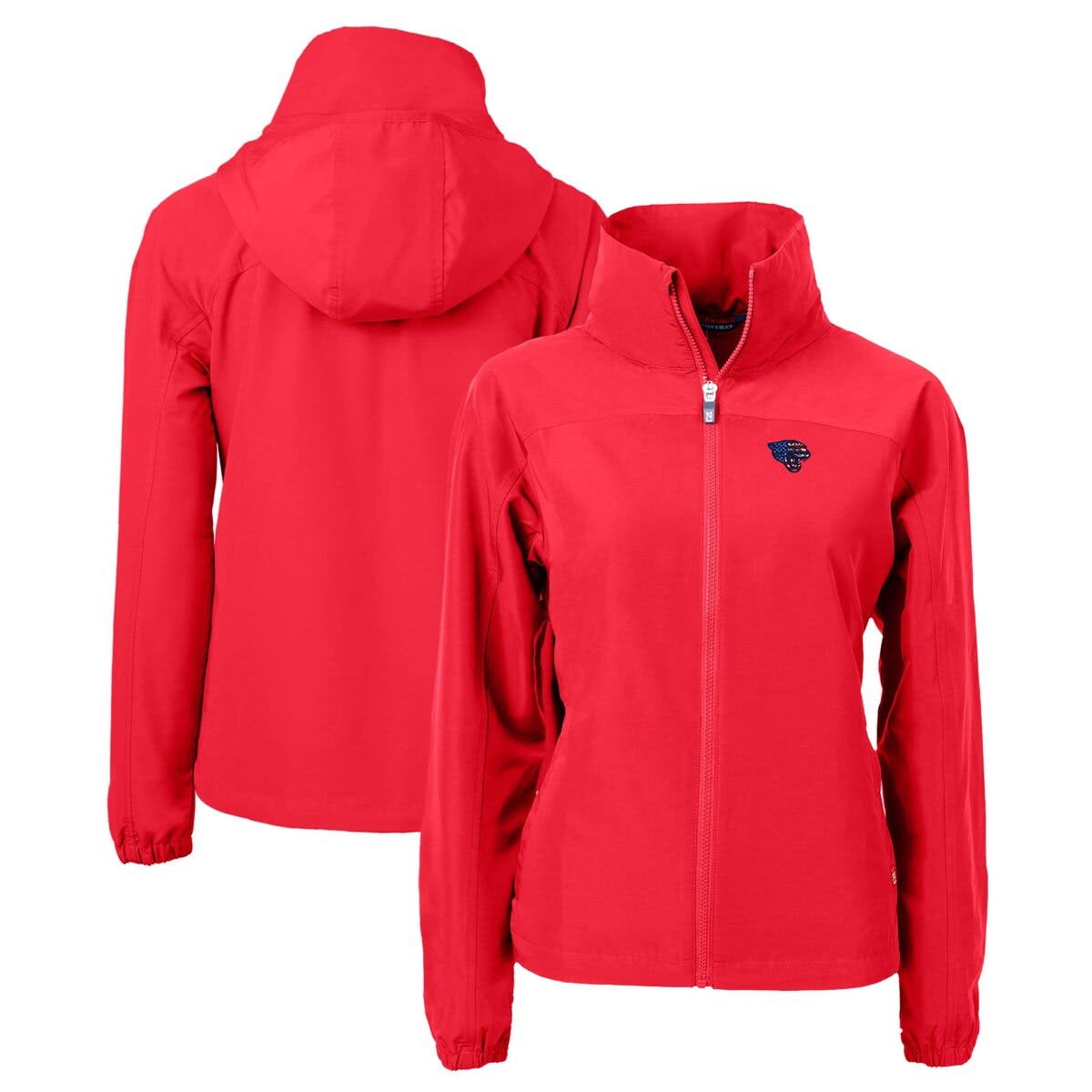 red athletic jacket
