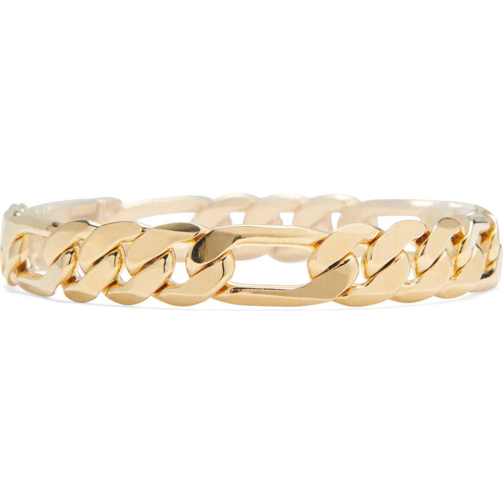 Lady Grey Large Figaro Chain Bracelet In Gold