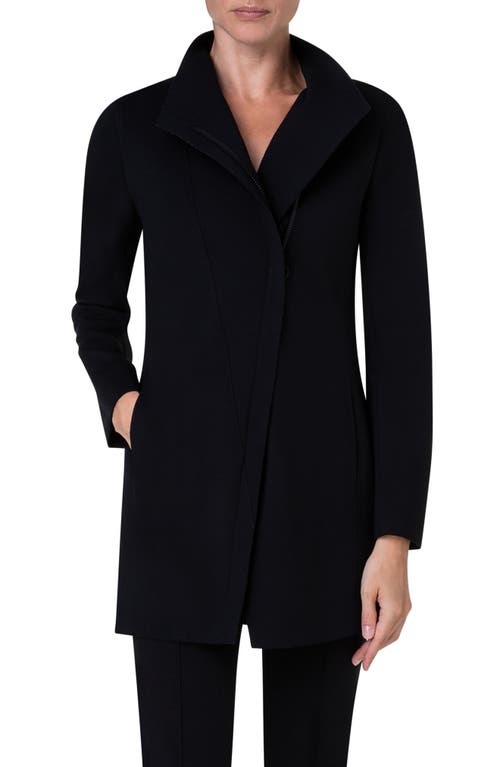 Akris punto Jersey Moto Zip Jacket Black at Nordstrom,