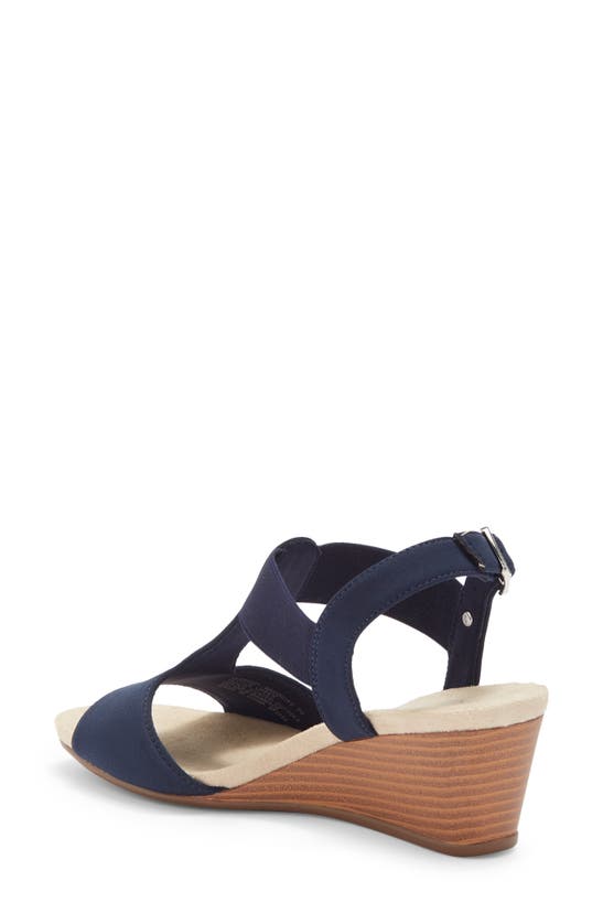 Shop Anne Klein Brody Slingback Wedge Sandal In Navy