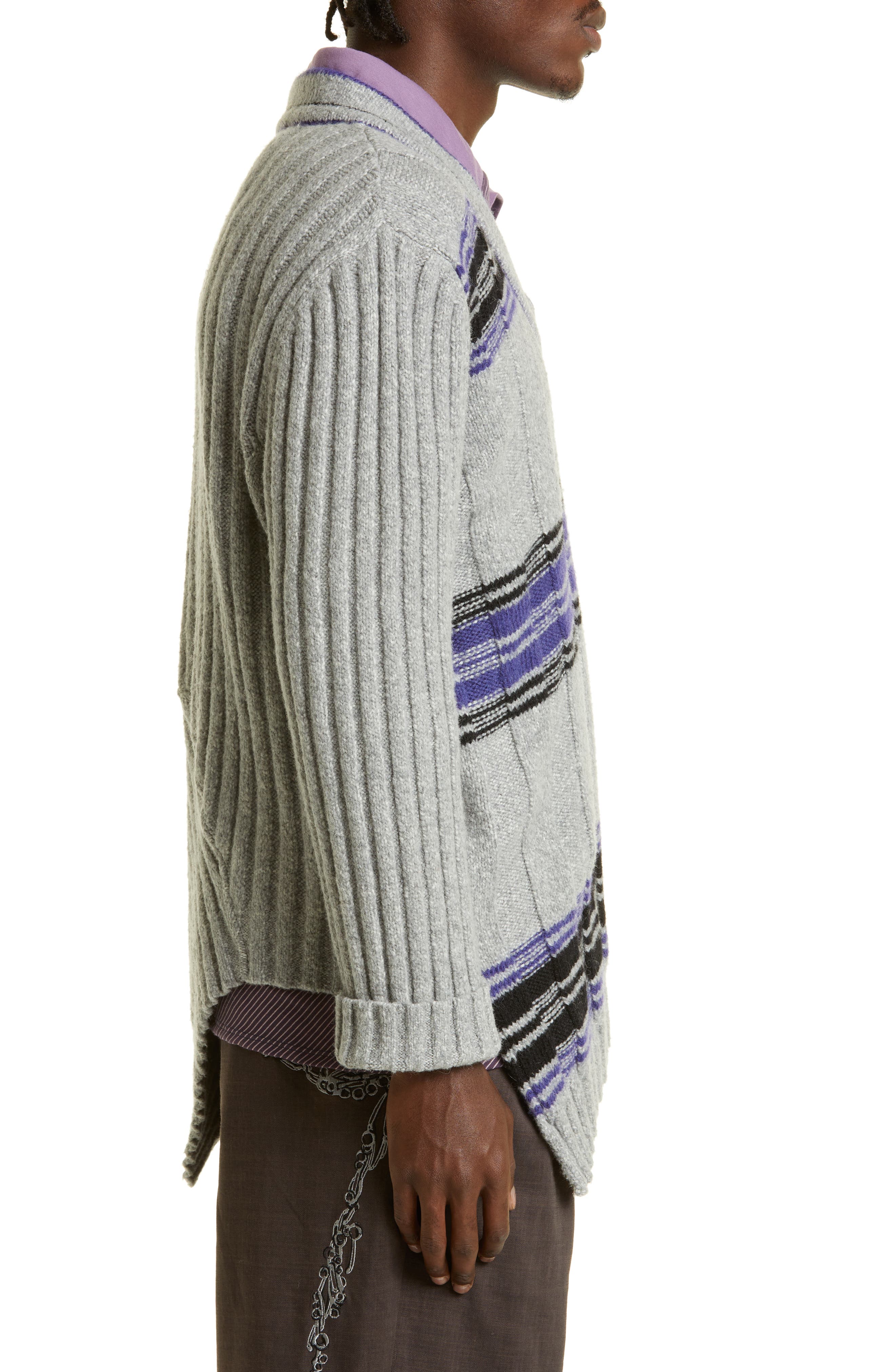 KIKO KOSTADINOV Brutus Stripe Asymmetric Cotton & Wool Blend