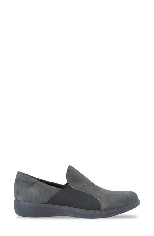 Munro Clay Wedge Slip-on Sneaker In Grey Suede