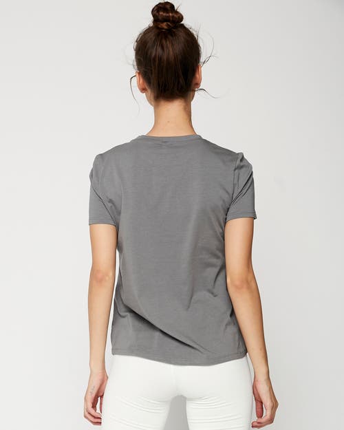 Rebody Active Pima Go Short Sleeve Top In Stone Olive