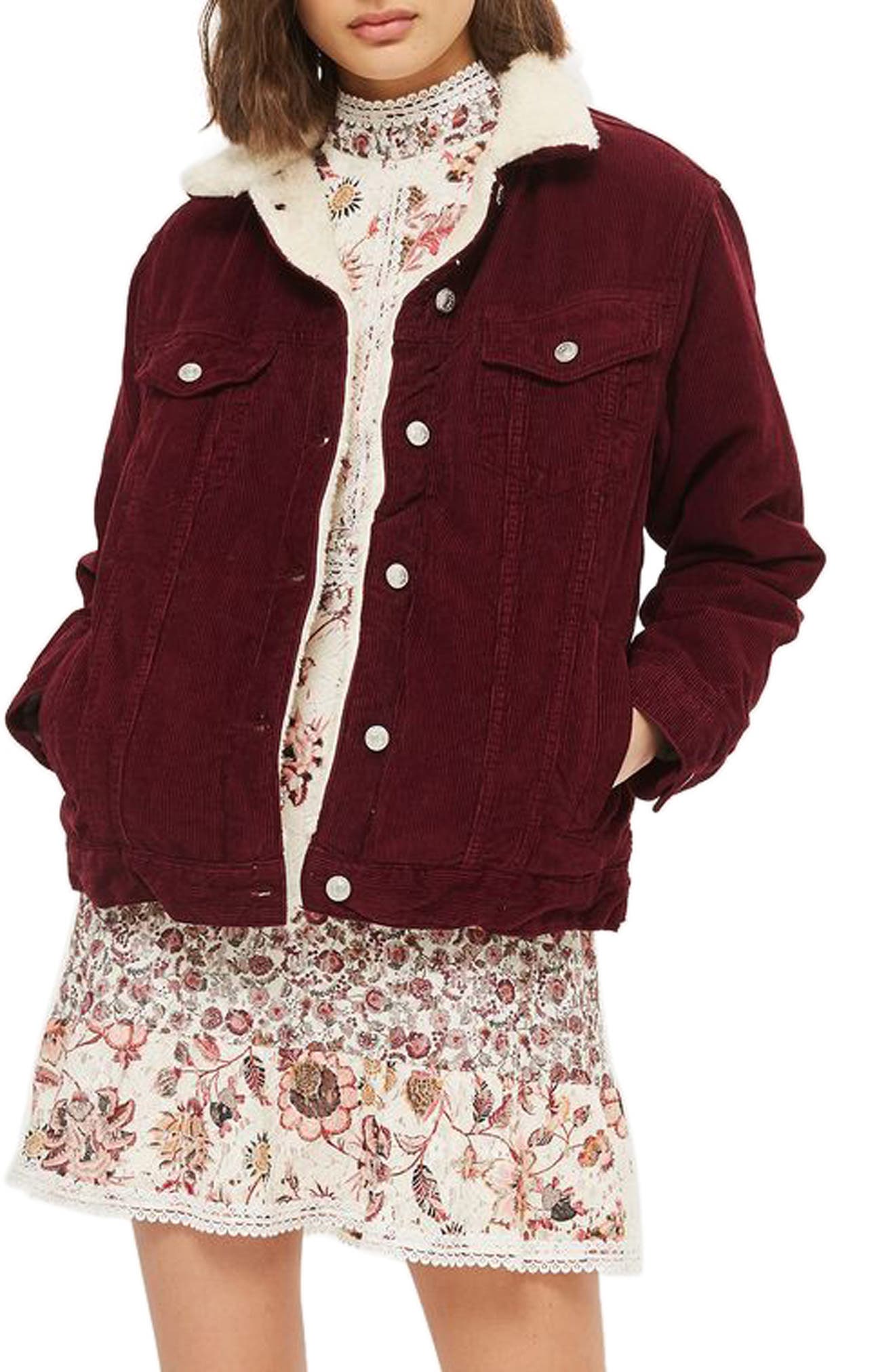 Trim Oversize Corduroy Jacket Nordstrom