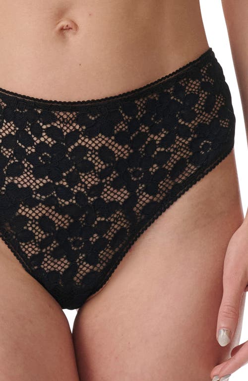 Wolford Lace High Cut Briefs In Black