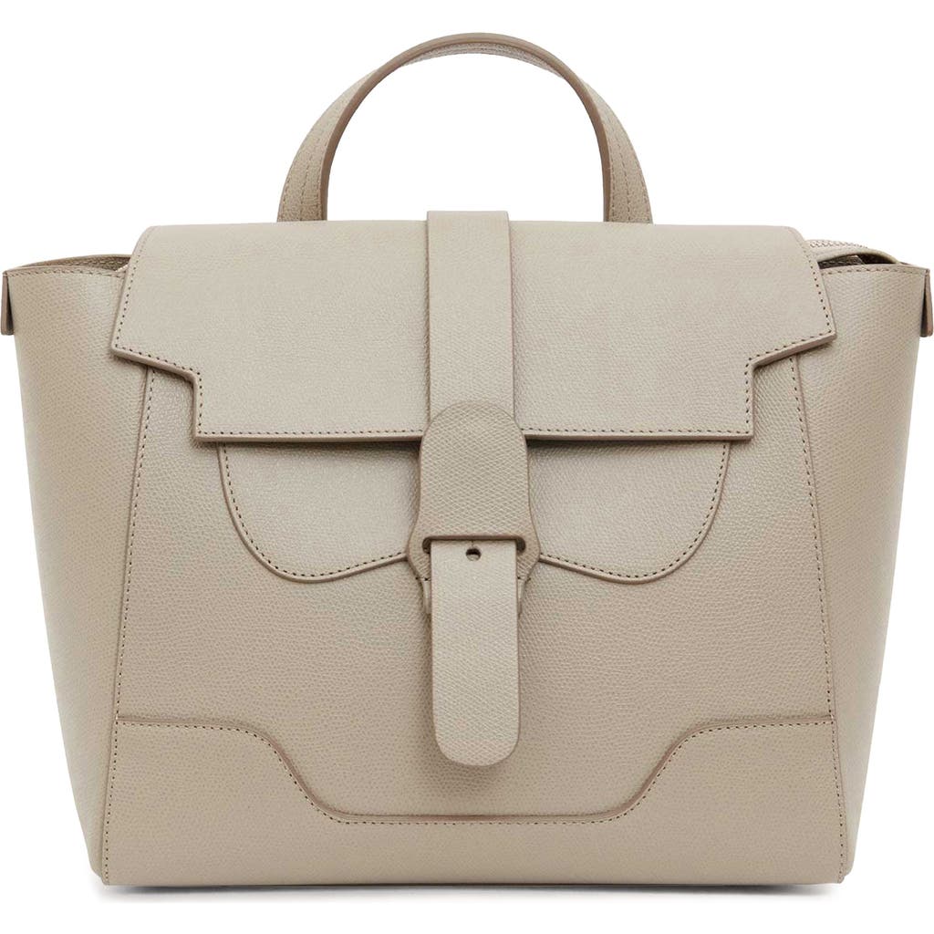Senreve Midi Maestra Pebbled Leather 4-way Convertible Handbag In Sand
