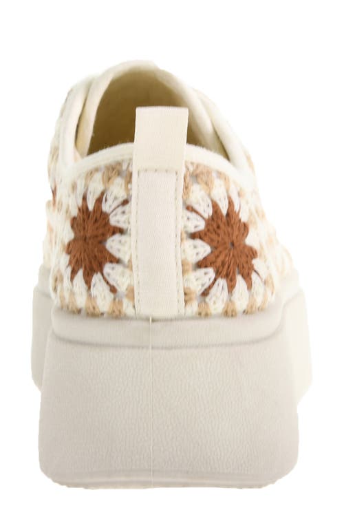 Dirty Laundry Rambling Crochet Platform Sneaker In Cream Multi