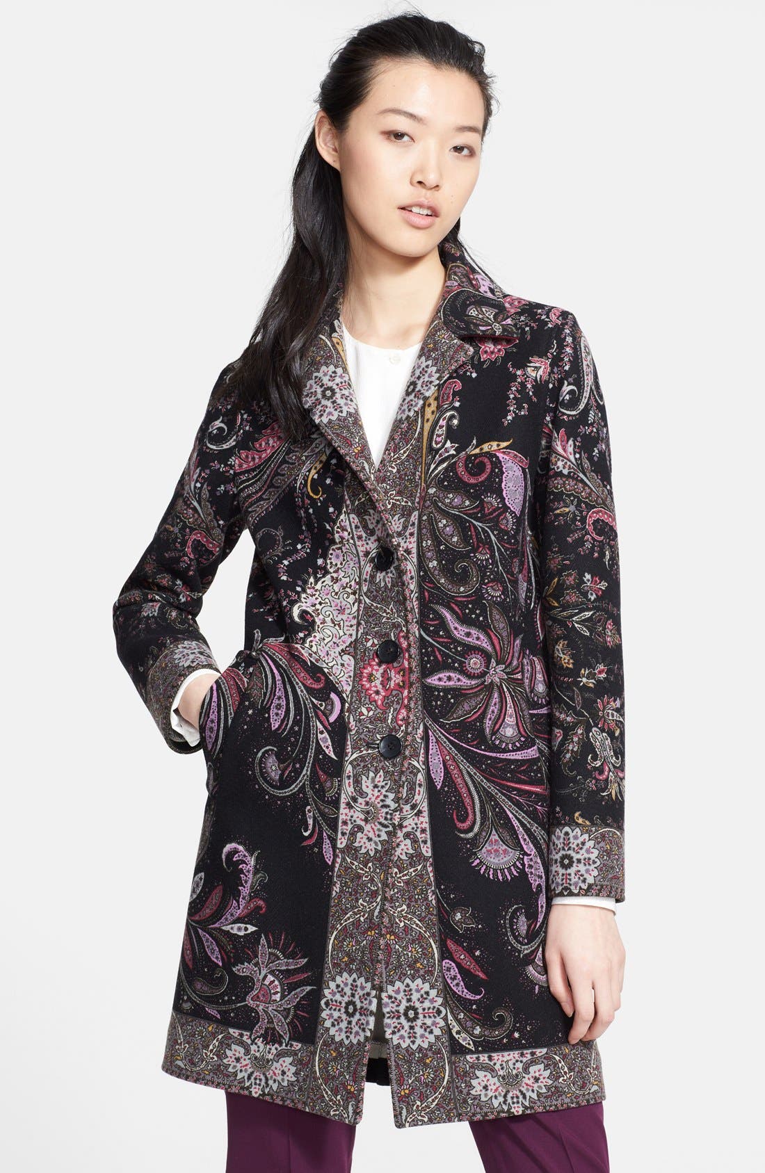 Etro Paisley Print Wool Blend Jacket Nordstrom