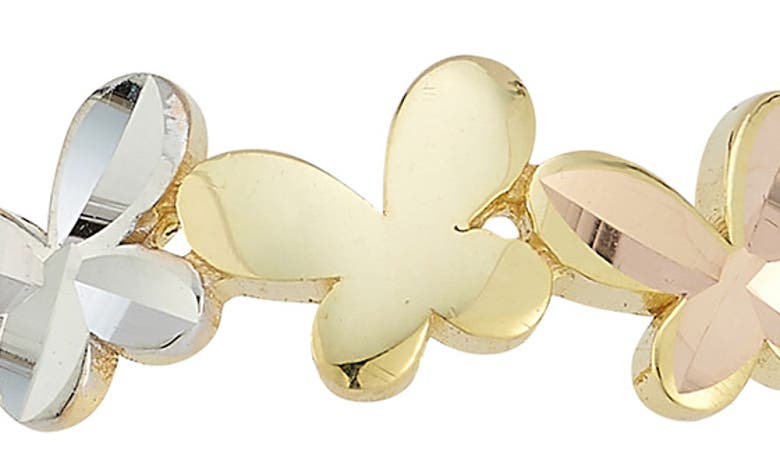 Ember Fine Jewelry Tri-tone Butterfly Ring In 14k Gold