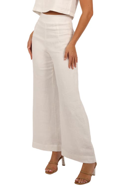Petal And Pup Petal & Pup Devlin Linen Wide Leg Pants In White